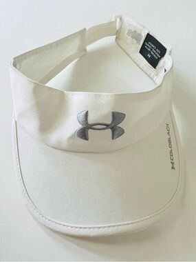 Under Armour Women’s White Visor Hat Coldblack Adjustable Golf Tennis OSFA